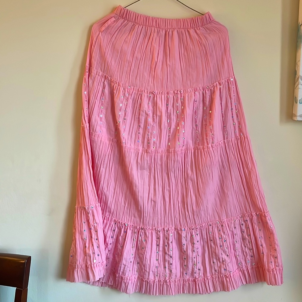 Pink Sequin Skirt